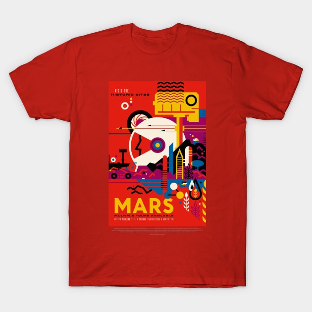 Mars NASA Artwork T-Shirt by GEEKNESS